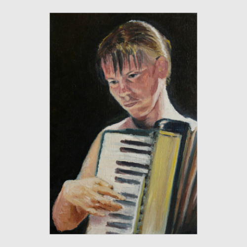 Постер с принтом Девушка и Аккордеон