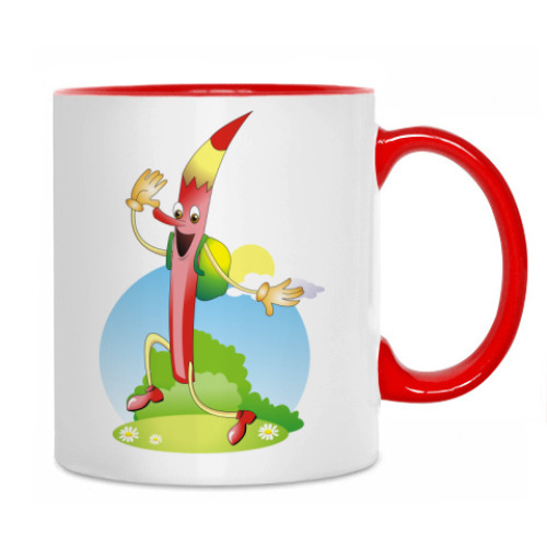 Кружка с принтом кружка книжка и карандаш