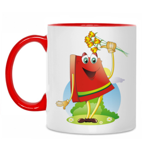 Кружка с принтом кружка книжка и карандаш