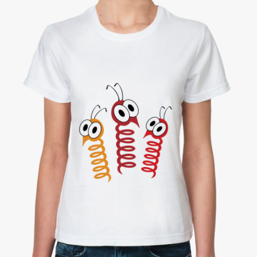 Классическая футболка с принтом  футболка