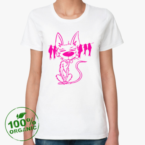 Женская футболка из органик-хлопка Кот