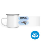 Кружка металлическая белая (круговая запечатка)