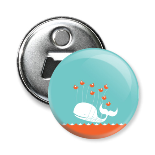 Магнит-открывашка с принтом twitter