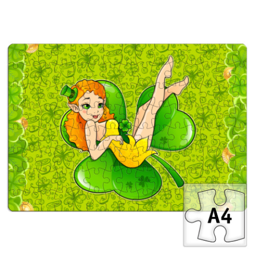 Пазл с принтом Фея клевера