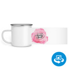 Кружка металлическая белая (круговая запечатка)