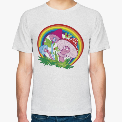 Футболка с принтом Веселые грибочки