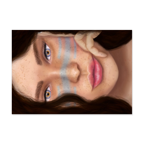 Виниловые наклейки с принтом Портрет прекрасной незнакомки