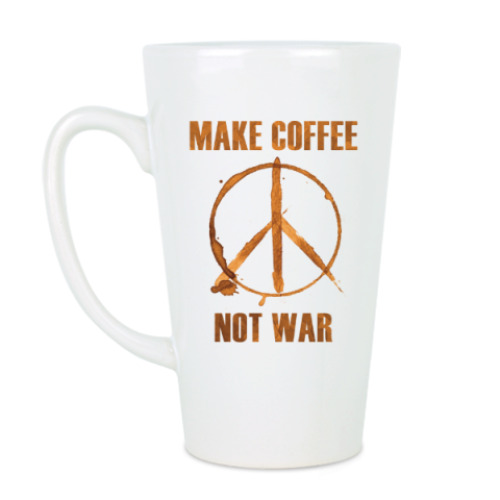 Чашка Латте Make Coffee Not War