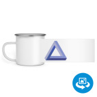 Кружка металлическая белая (круговая запечатка)