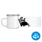 Кружка металлическая белая (круговая запечатка)