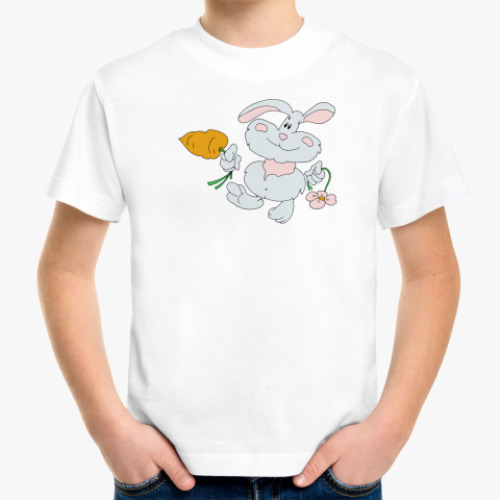 Детская футболка с принтом Заяц