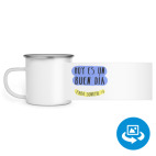 Кружка металлическая белая (круговая запечатка)