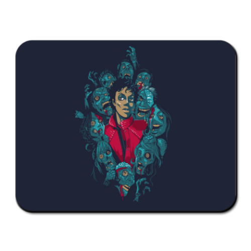 Коврик для мыши с принтом Майкл и зомби