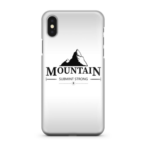 Чехол для iPhone X Горы. Знак.(Mountain)