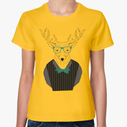 Женская футболка Модный олень