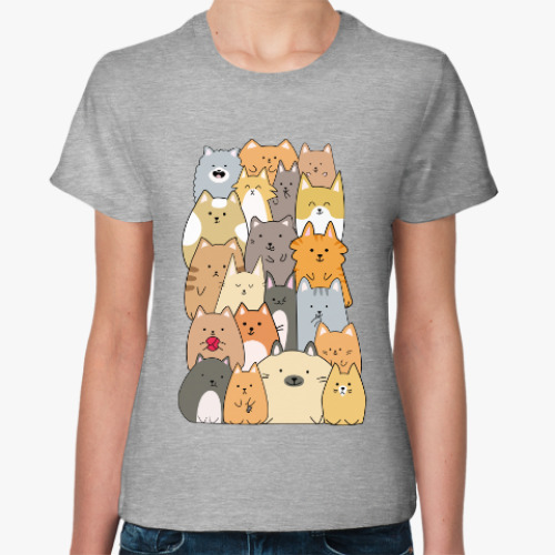 Женская футболка Смешные коты (funny cats)
