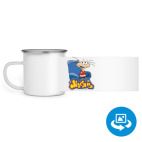 Кружка металлическая белая (круговая запечатка)