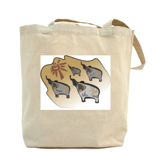 Сумка шоппер с принтом 'СЛОНЫ'