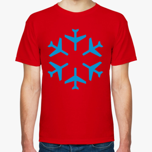 Футболка с принтом   Снежинка
