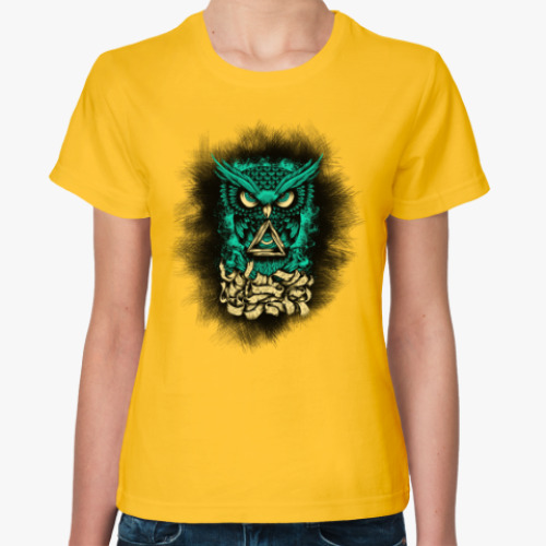 Женская футболка Сова (Owl) - всевидящее око