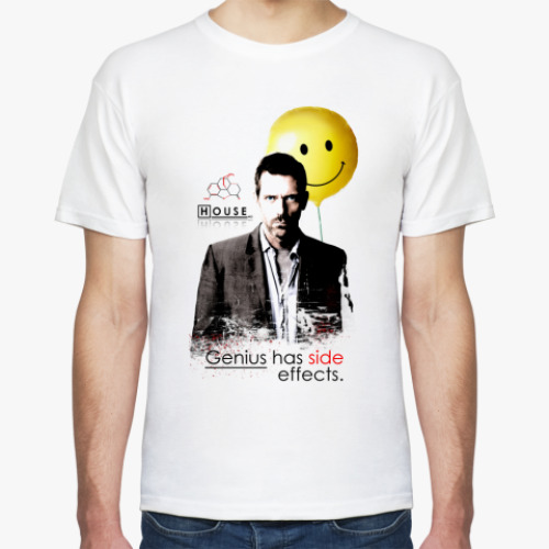 Футболка с принтом Хаус и шарик