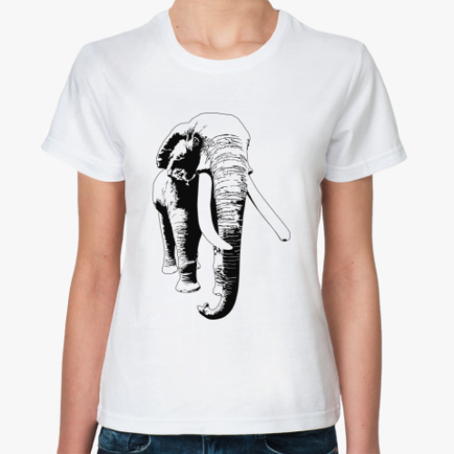 Классическая футболка  Слон