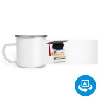 Кружка металлическая белая (круговая запечатка)