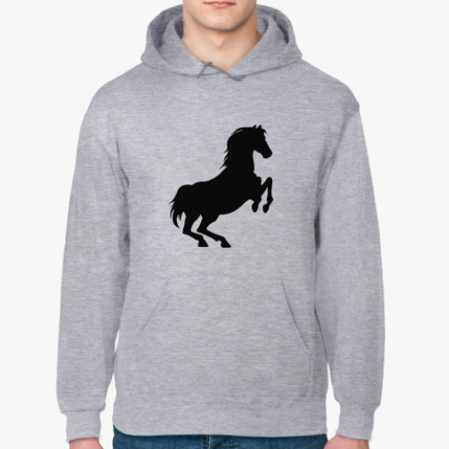 Толстовка худи с принтом Лошадь