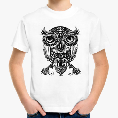 Детская футболка с принтом Совы. Совушки. Owl. Owls.