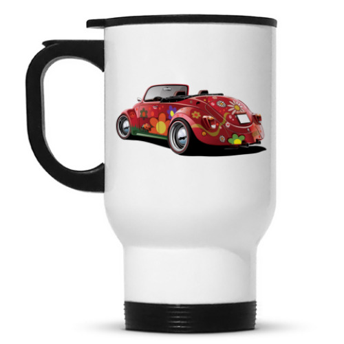 Кружка-термос с принтом Машина хиппи