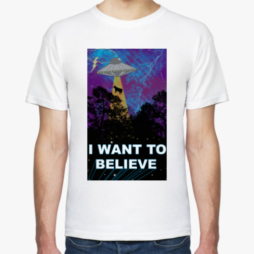 Футболка с принтом I Want to Believe