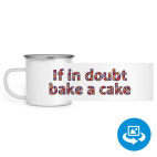 Кружка металлическая белая (круговая запечатка)