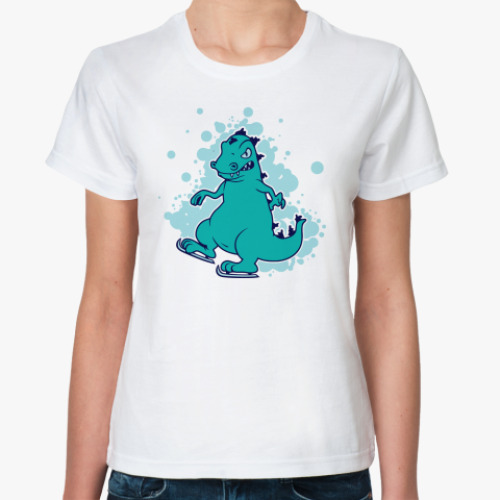 Классическая футболка с принтом  'Raptor'