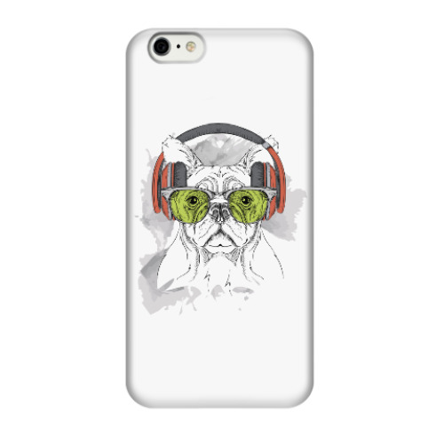 Чехол для iPhone 6/6s Собака в зеленых очках