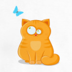  котик с бабочкой