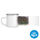 Кружка металлическая белая (круговая запечатка)