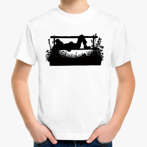 Детская футболка с принтом Скамеечка