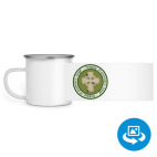 Кружка металлическая белая (круговая запечатка)