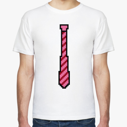 Футболка с принтом 8-битный галстук