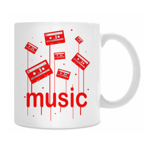 Кружка с принтом Music