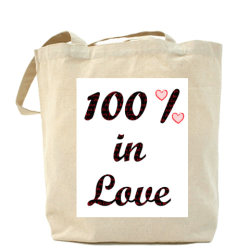 Сумка шоппер с принтом Love