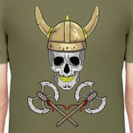 Череп викинга в шлеме с рогами