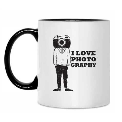 Кружка с принтом I love photography