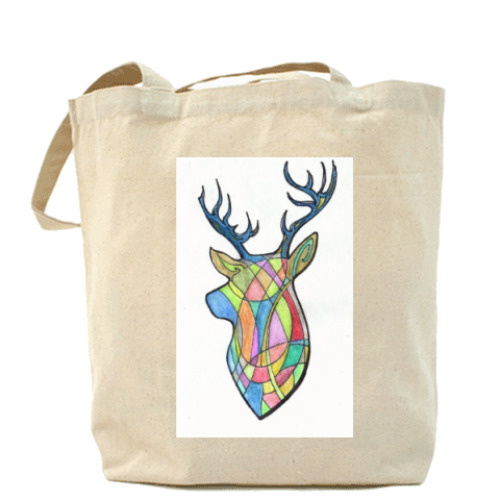 Сумка шоппер с принтом Олень