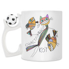 Кружка с футбольным мячиком