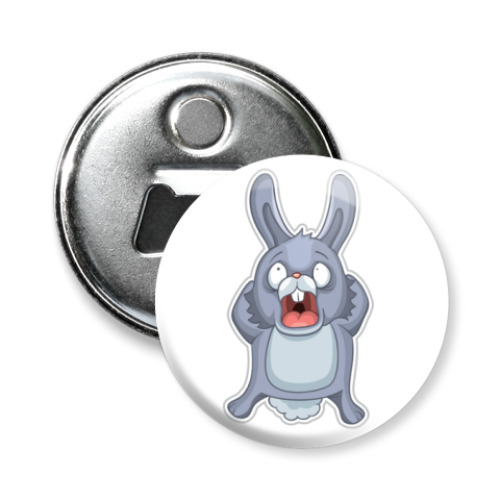 Магнит-открывашка с принтом   Кролик