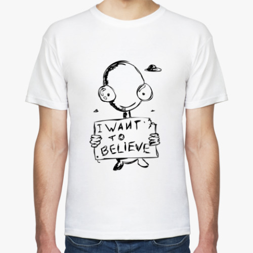Футболка с принтом А ты веришь?