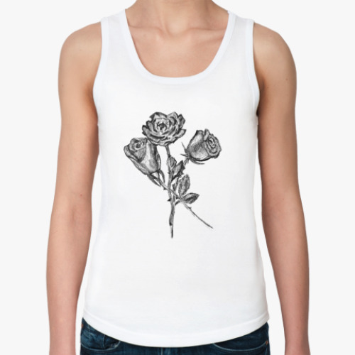 Женская майка с принтом Roses
