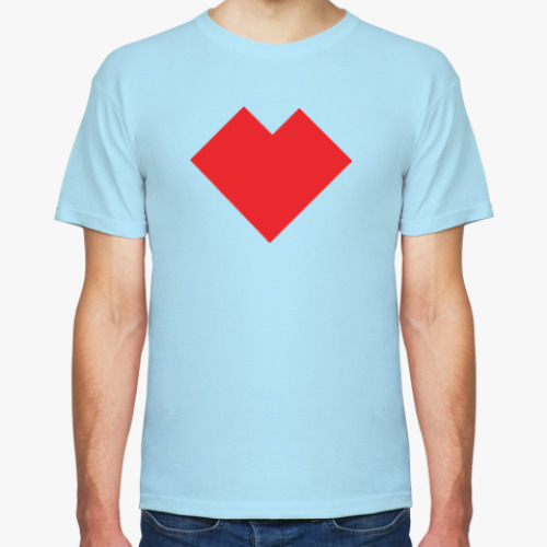 Футболка с принтом Сердце танграм