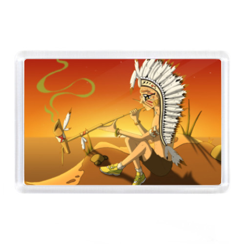 Магнит с принтом  'Трубка мира'